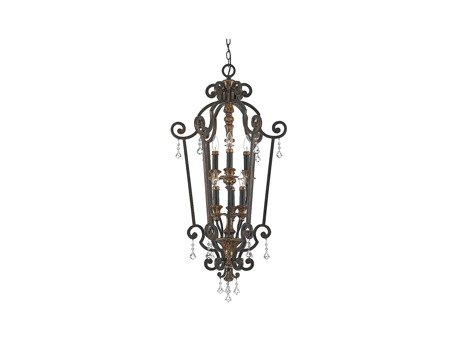 Elstead Marquette - 6 Leichter Kronleuchter Antik Bronze Finish, E14