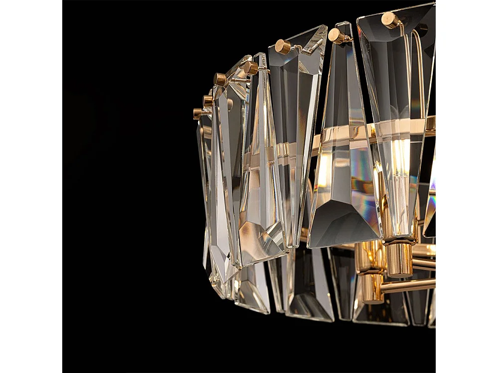 Maytoni Puntes Moderne Puntes 6-Licht-Gold-Zylinder-Hängeleuchte