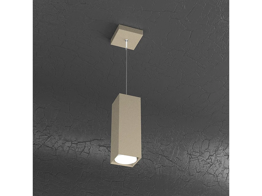 Plate Sospensione Tubo H.25 1 Luce Sabbia