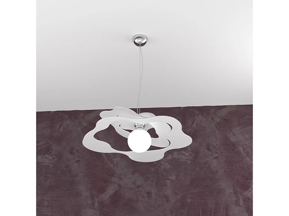 Ripples Sospensione D.50 Cm. 1 Luce Bianco