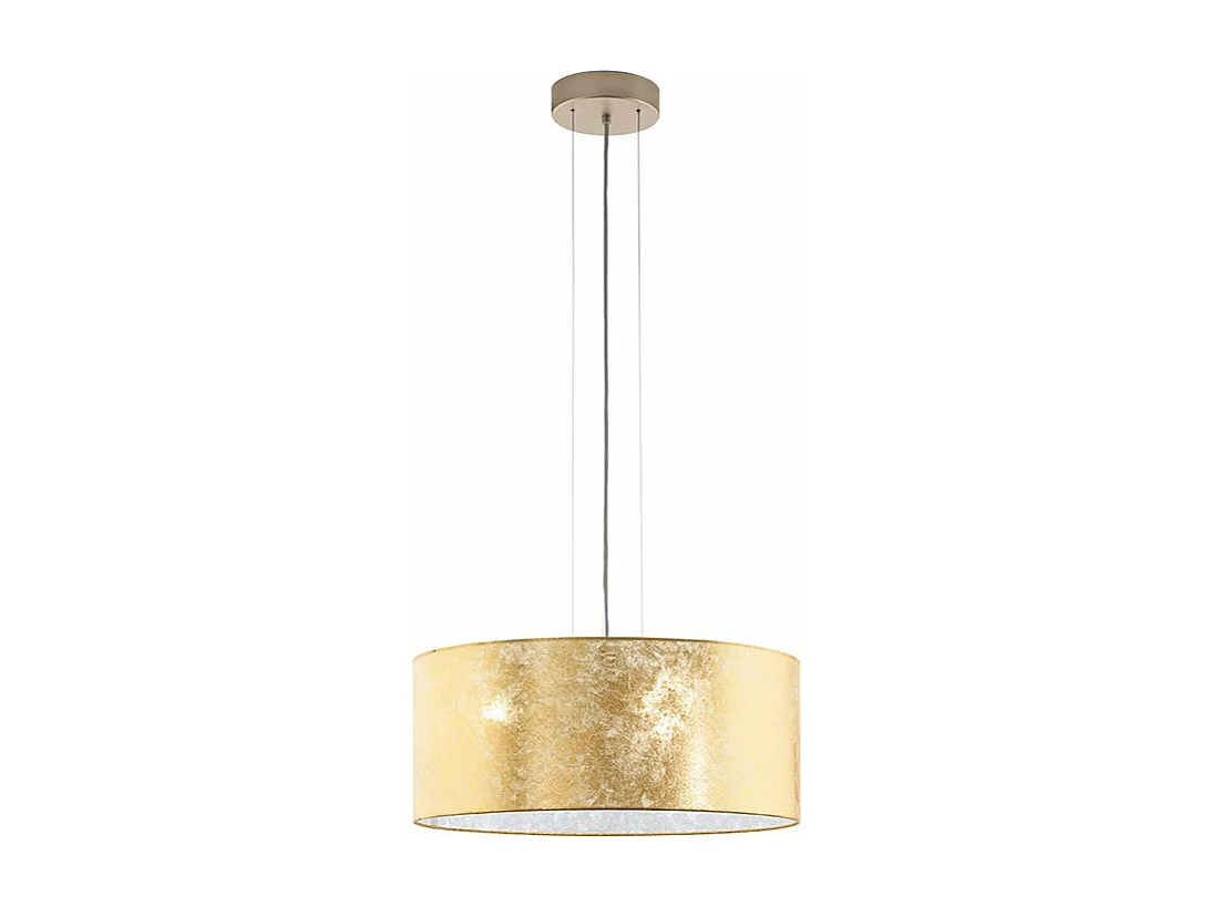 Lampadario Contemporaneo Viserbella 3 Luci Acciaio Ottone