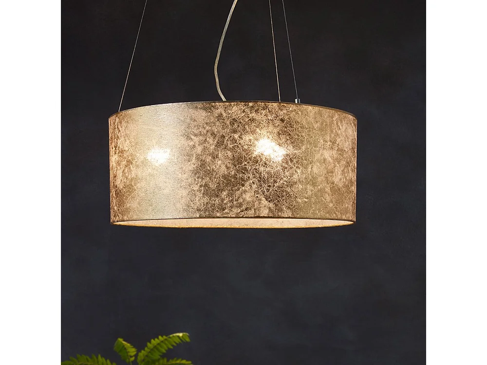 Lampadario Contemporaneo Viserbella 3 Luci Acciaio Ottone