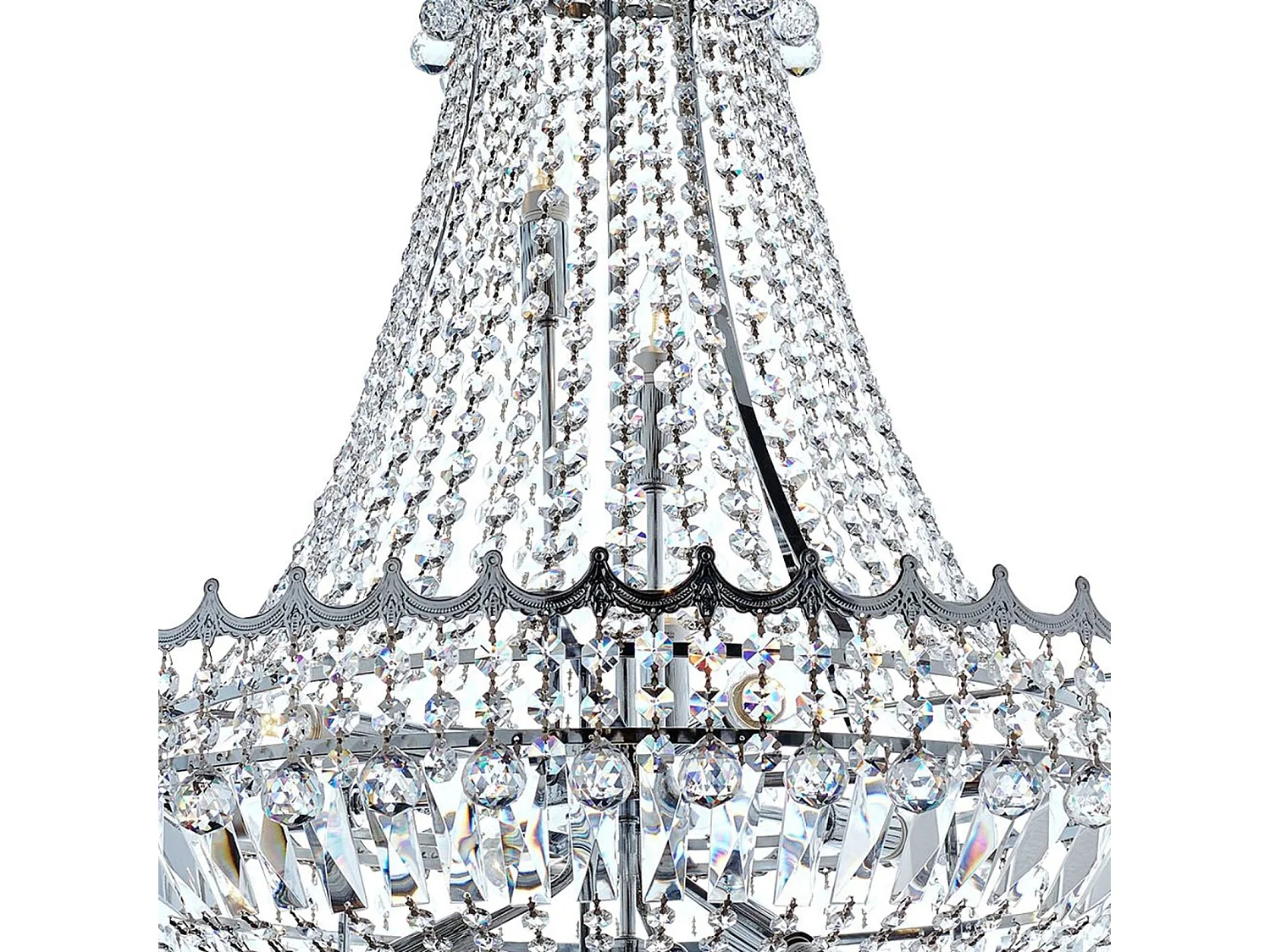 Searchlight Versailles - Lampadario a 13 luci finitura oro, attacco E14