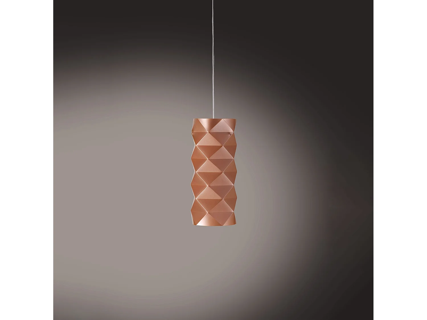 Sospensione Moderna Prisma Polilux ® Rame E Metallo Cromo 1 Luce E27