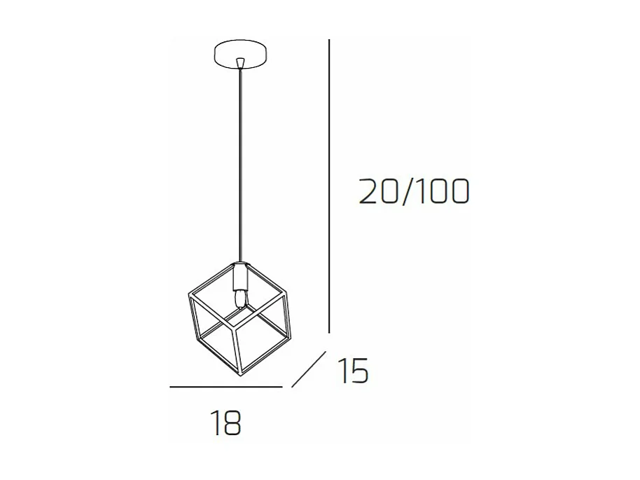 Sospensione Moderna Frame Metallo Cromo 1 Luce G9