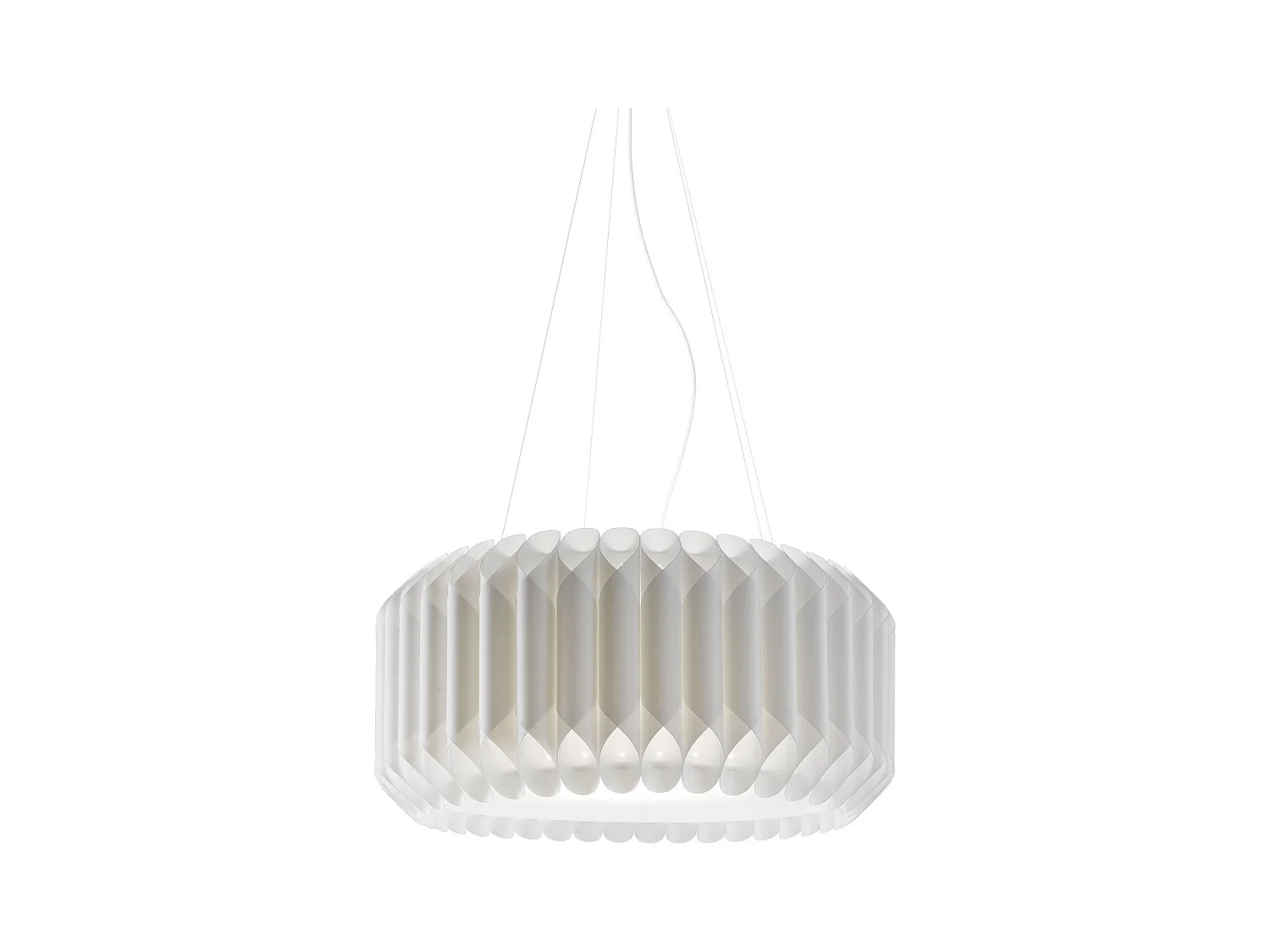 Lampadario Moderno Louise Polilux ® Bianco E Metallo Cromo 5 Luci E27