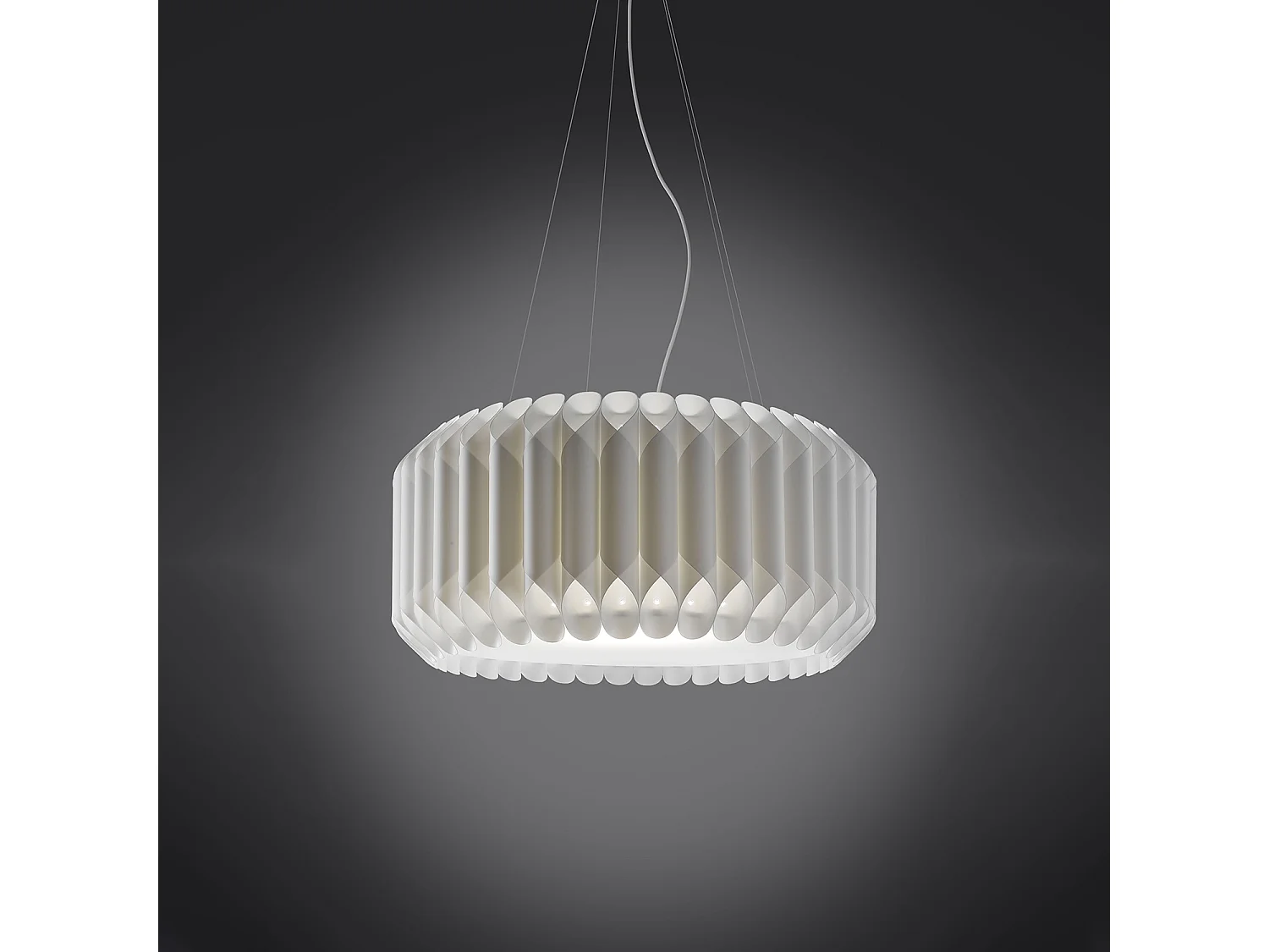 Lampadario Moderno Louise Polilux ® Bianco E Metallo Cromo 5 Luci E27