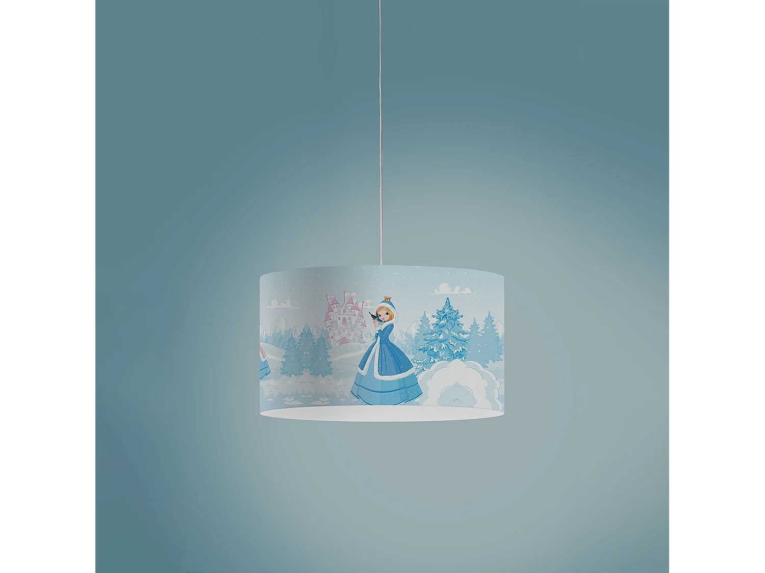 Sospensione Moderna Decokids Polilux ® Grafica Principessa 1 Luce E27