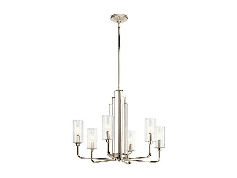 Elstead Kichler Kimrose Plafonnier suspendu à bras multiples nickel poli