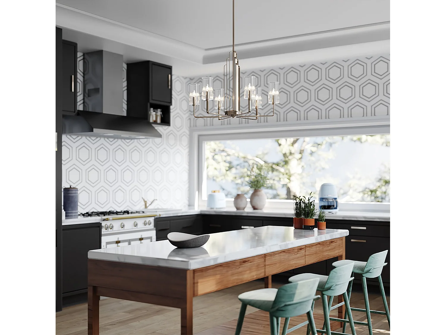 Elstead Kichler Kimrose Plafoniera a sospensione multibraccio Nichel lucido