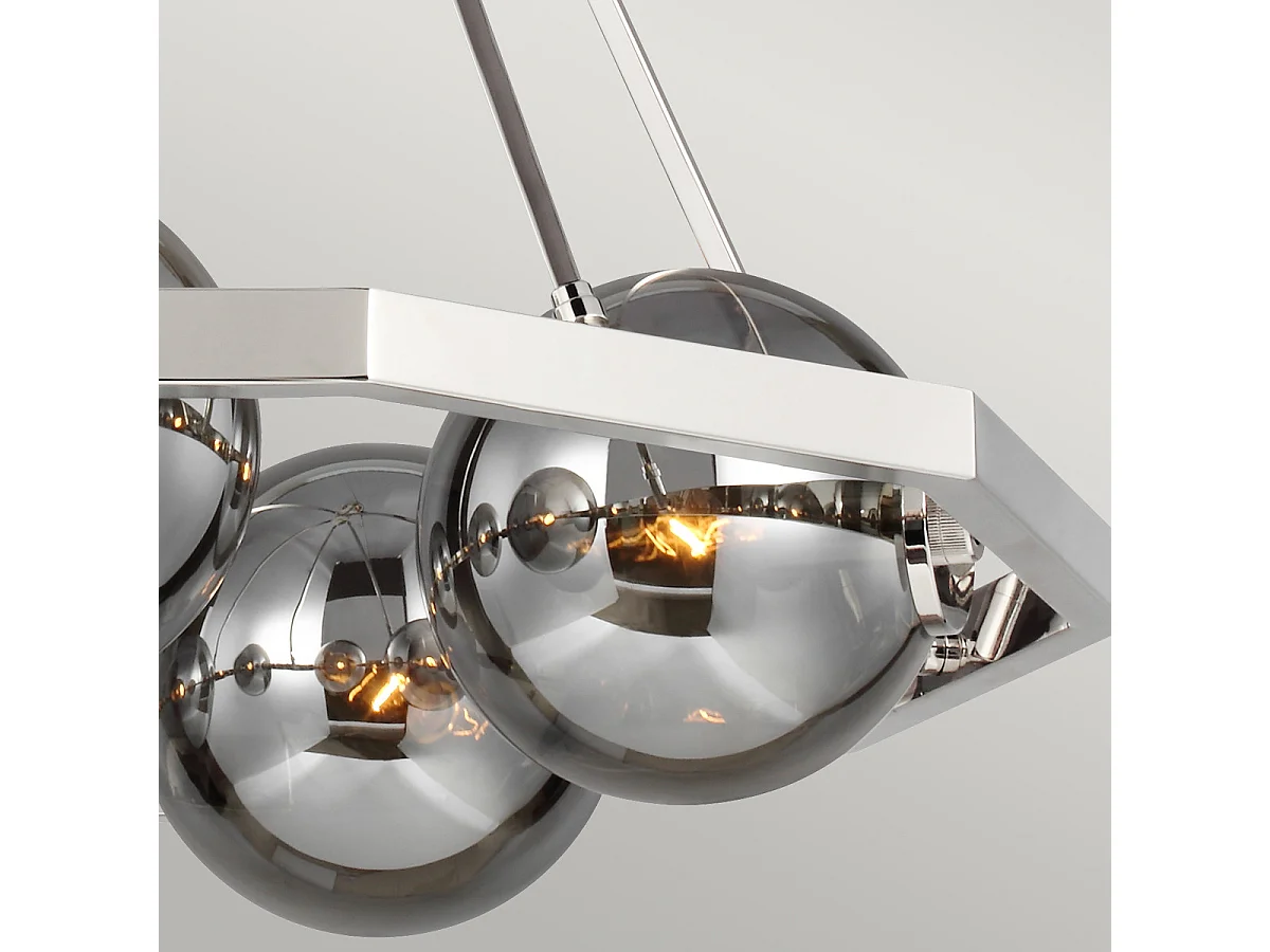 Harper Lampadario Feiss 5 Luci Nichel Lucido