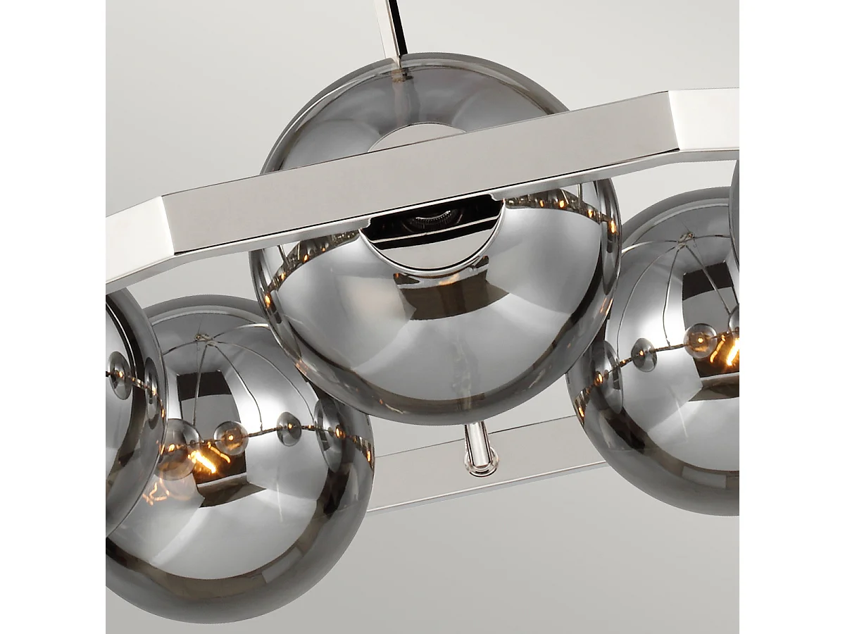Harper Lampadario Feiss 5 Luci Nichel Lucido