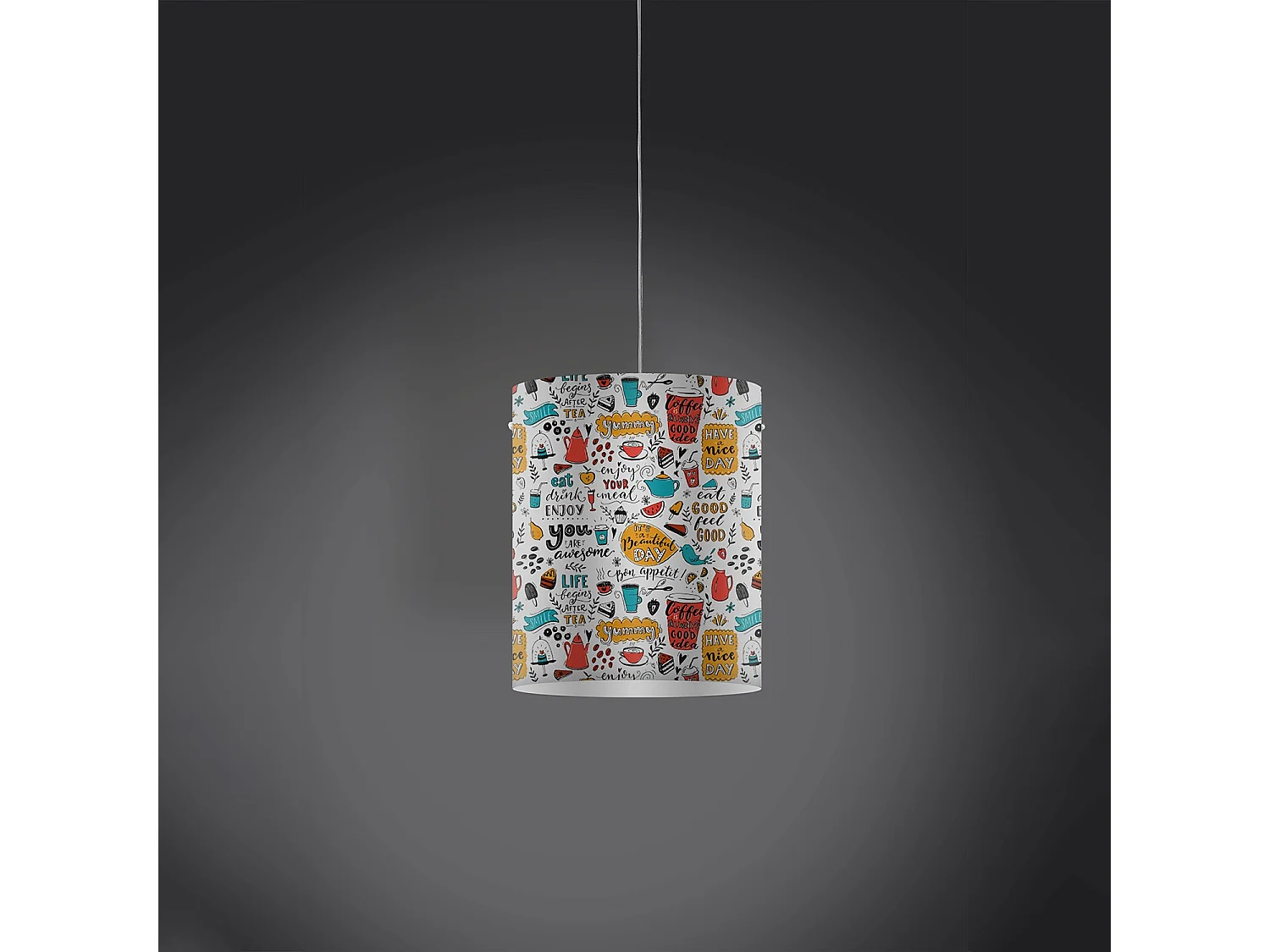 Sospensione Moderna Decolight Polilux ® Grafica Enjoy 1 Luce E27