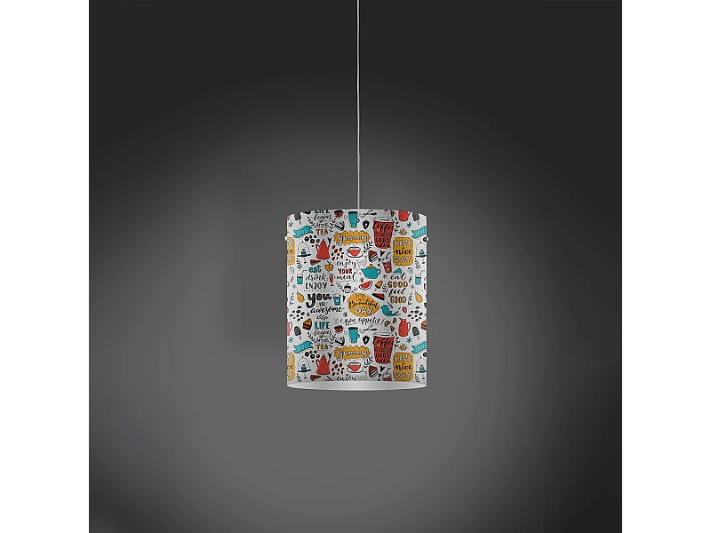 Sospensione Moderna Decolight Polilux ® Grafica Enjoy 1 Luce E27