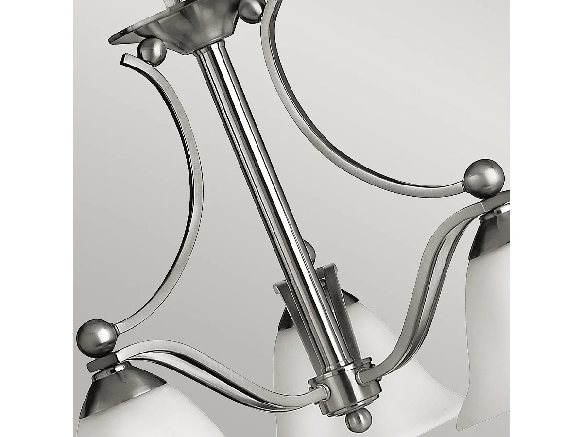 Elstead Bolla - Lampadario Multi Braccio 3 Luci Finitura Nichel Spazzolato, E27