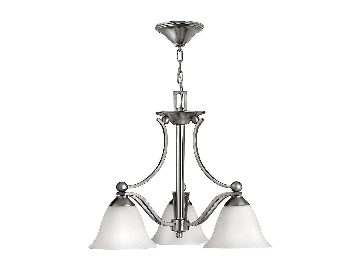 Elstead Bolla - Lampadario Multi Braccio 3 Luci Finitura Nichel Spazzolato, E27