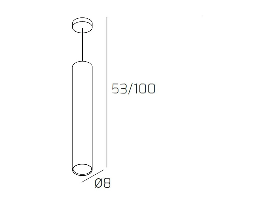 Cloud Sospensione Tubo H.50 1 Luce Sabbia