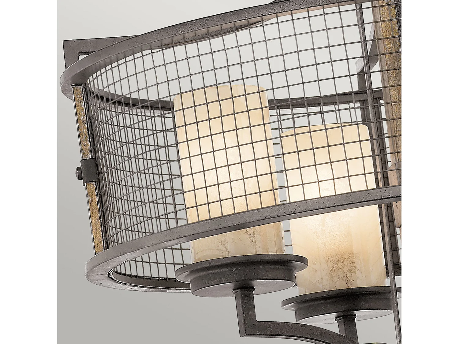 Elstead Ahrendale - Lampadario Multi Braccio 4 Luce Rete Finitura Ferro, E27