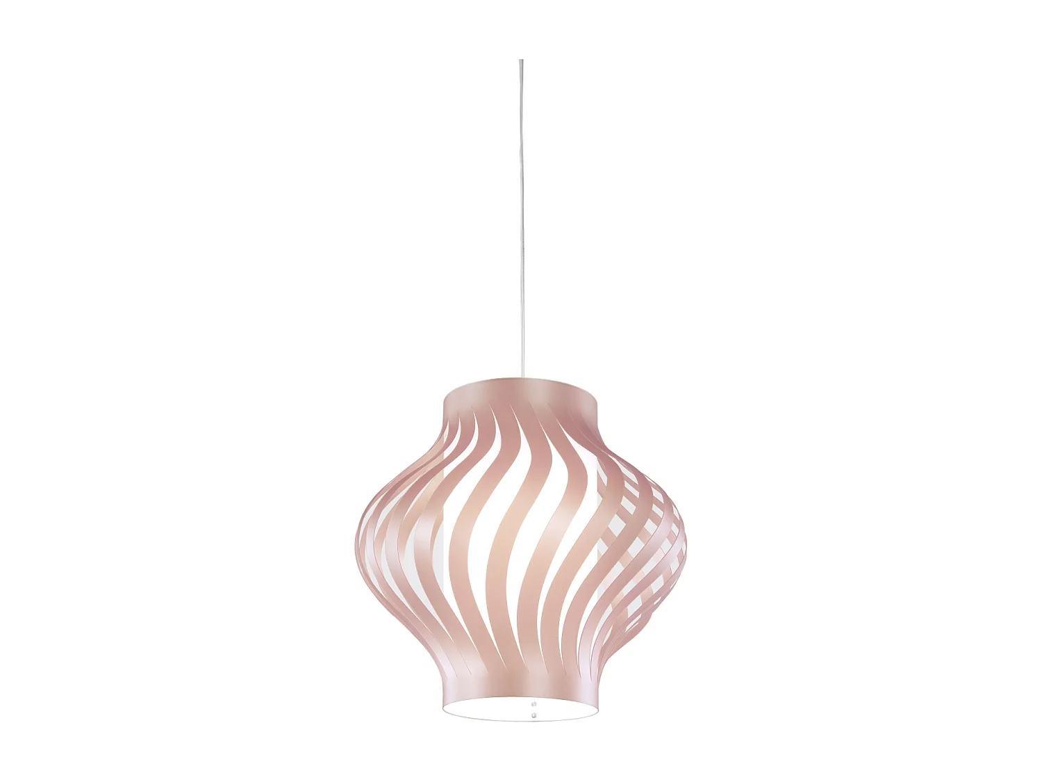 Sospensione Moderna Larga Helios Polilux ® Pink Metal 1 Luce E27
