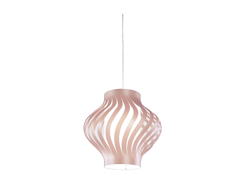 Sospensione Moderna Larga Helios Polilux ® Pink Metal 1 Luce E27