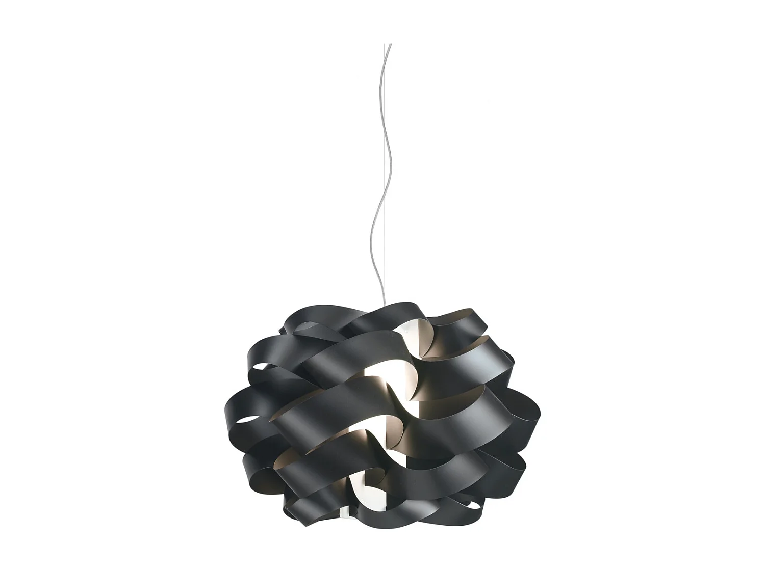 Lampadario Moderno Cloud Polilux ® Nero E Metallo Cromo 5 Luci E27