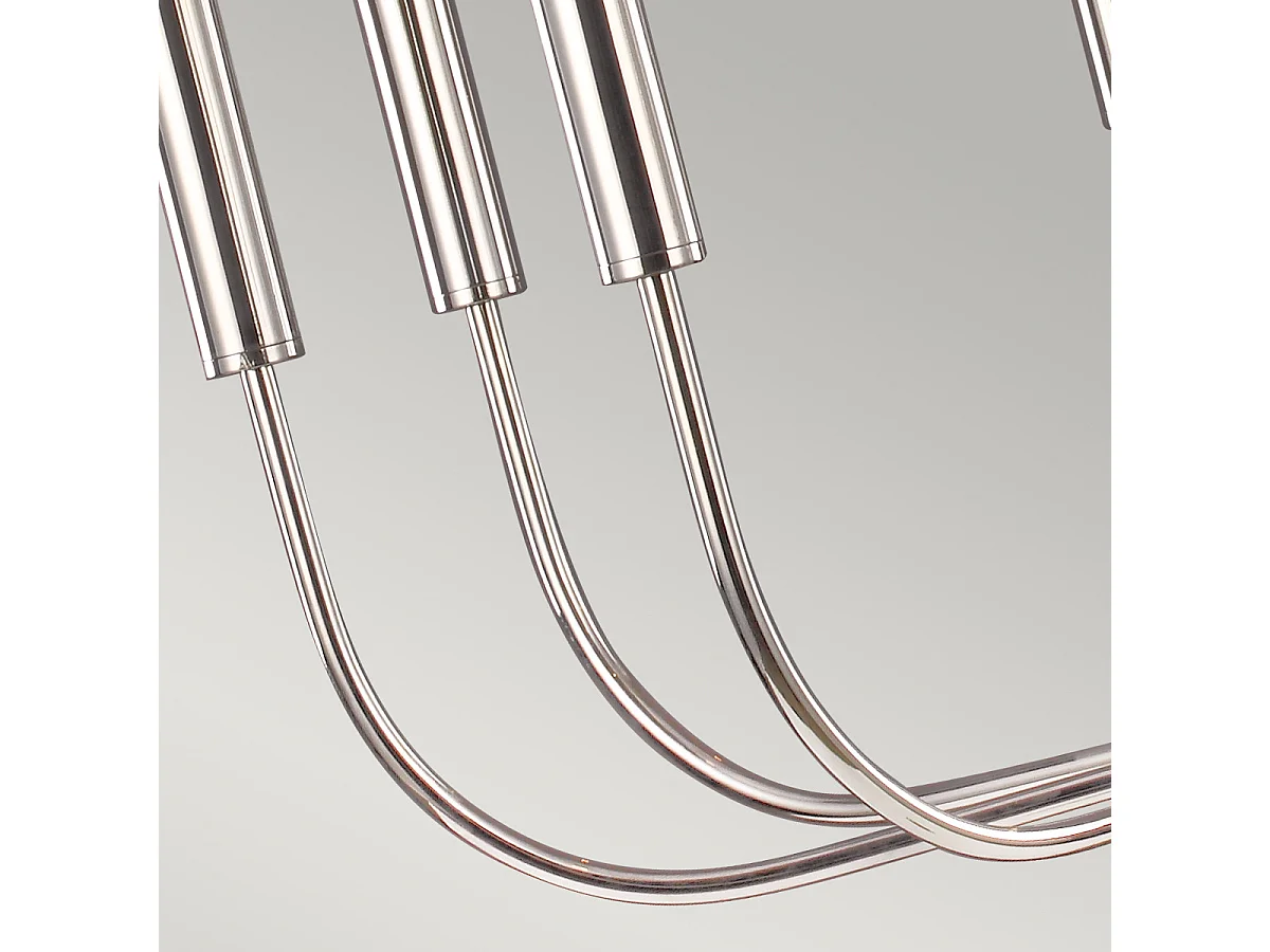 Elstead Brianna 9 ljus ljuskrona, polerat nickel, E14