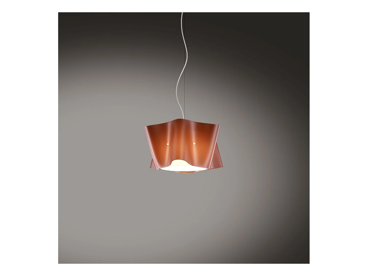 Sospensione Moderna Folio Polilux ® Rame E Metallo Cromo 1 Luce E27