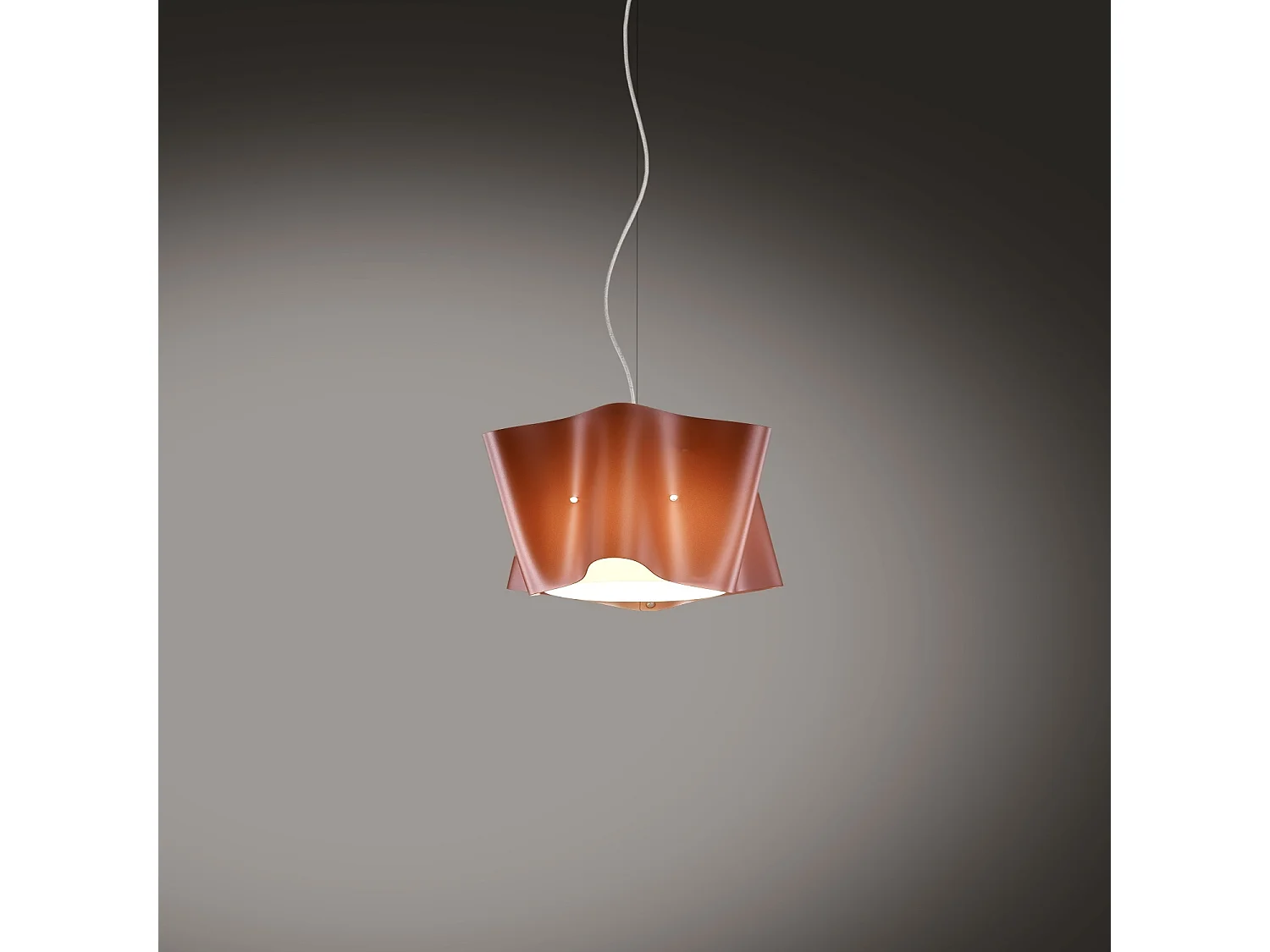 Sospensione Moderna Folio Polilux ® Rame E Metallo Cromo 1 Luce E27