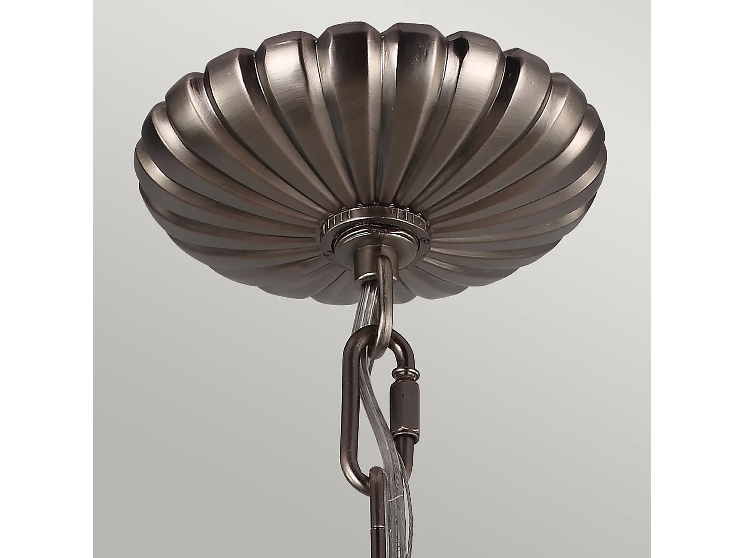 Lampadario Industrial Nordico Adams Acciaio Nichel Antico Vetro 3 Luci E14