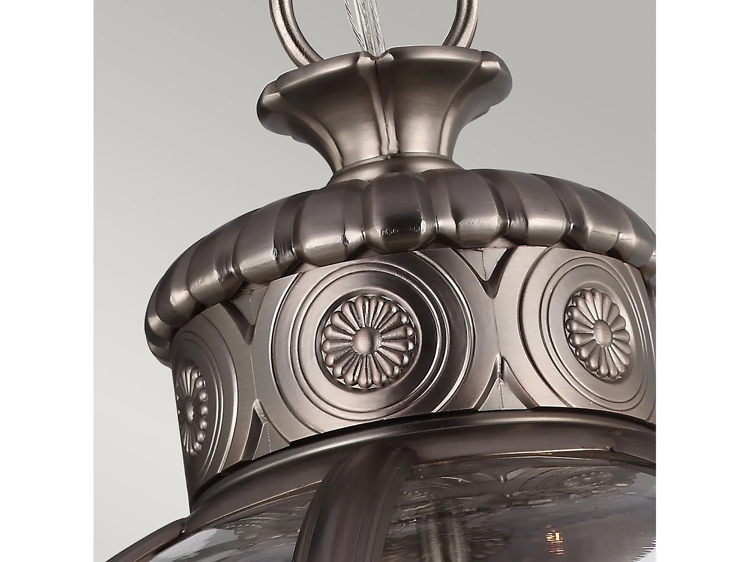 Lampadario Industrial Nordico Adams Acciaio Nichel Antico Vetro 3 Luci E14