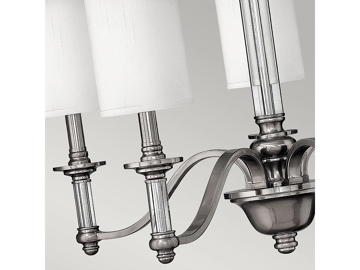 Elstead Sussex - Lampadario a 5 luci multibraccio finitura nichel spazzolato, E14