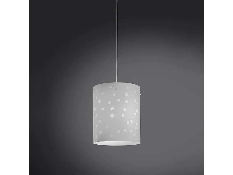 Sospensione Moderna Pois Polilux ® Bianco Materie Plastiche 1 Luce E27 D27Cm