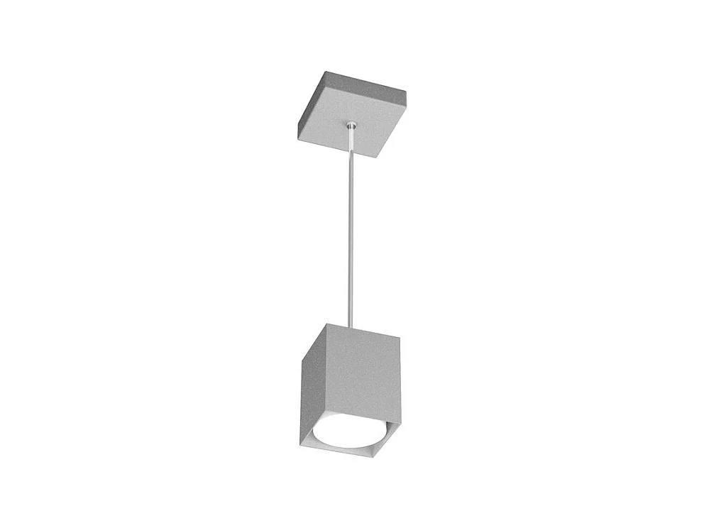Sospensione Moderna Plate Metallo Grigio 1 Luce Gx53 10Cm