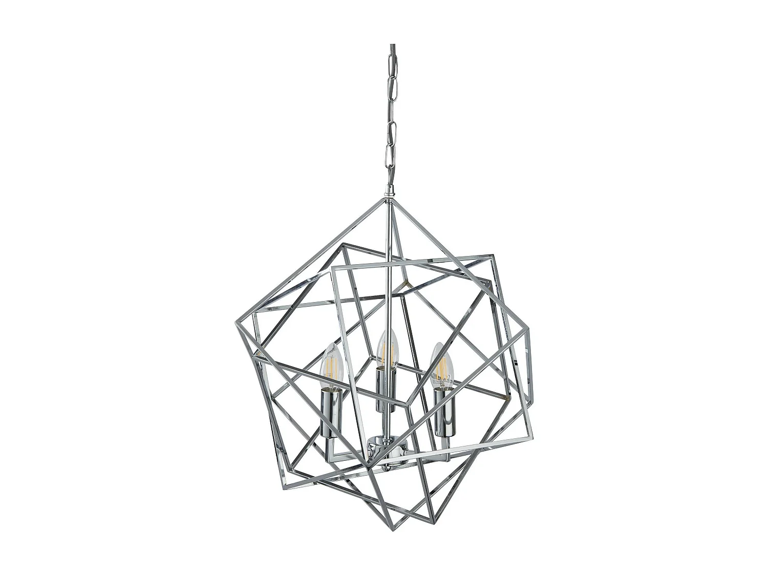 Searchlight Cube 3 ljus takhnge krom, E14