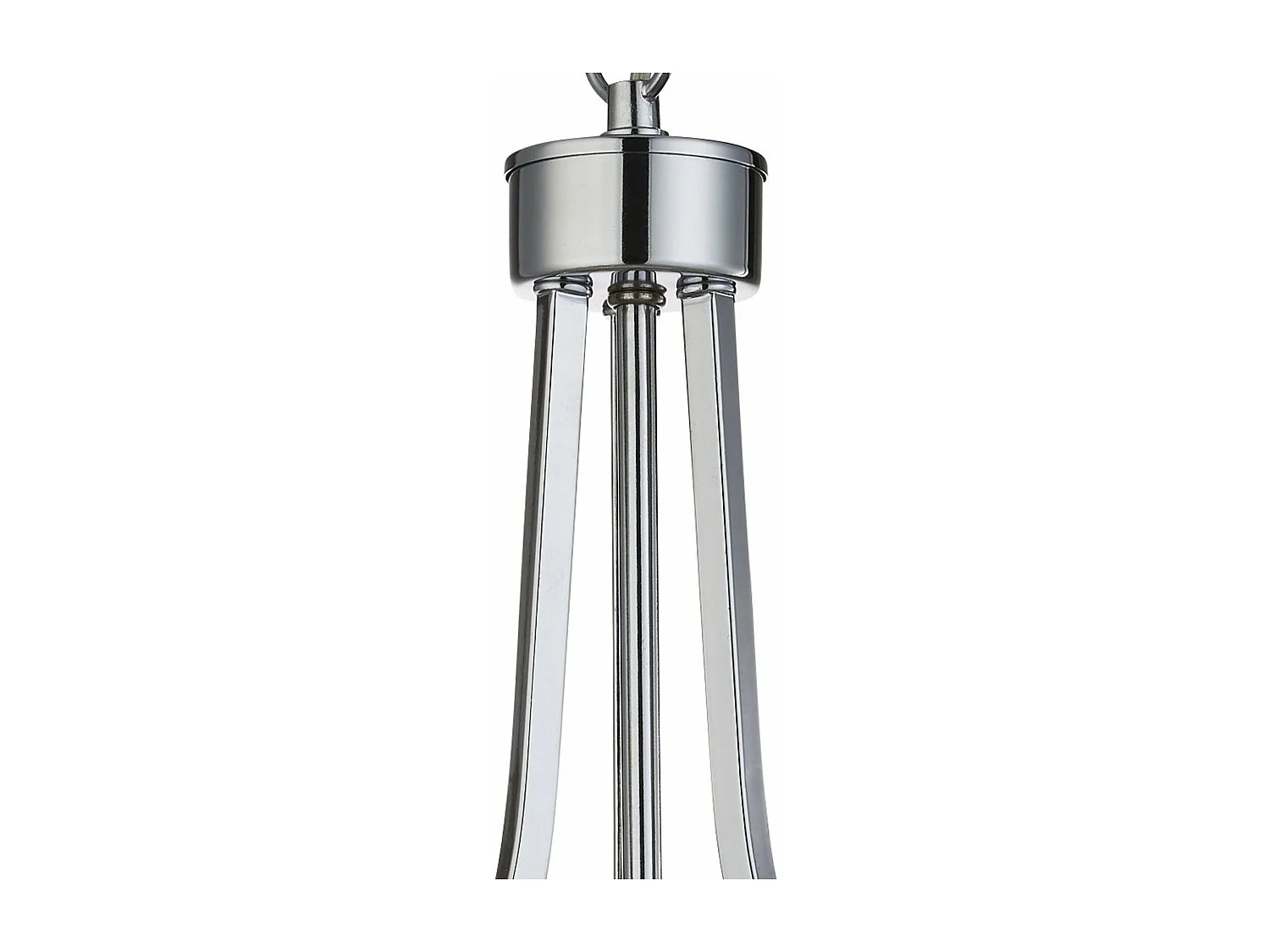 Lampadario Tondo Contemporaneo Victoria Acciaio Cromo Vetro 5 Luci E27