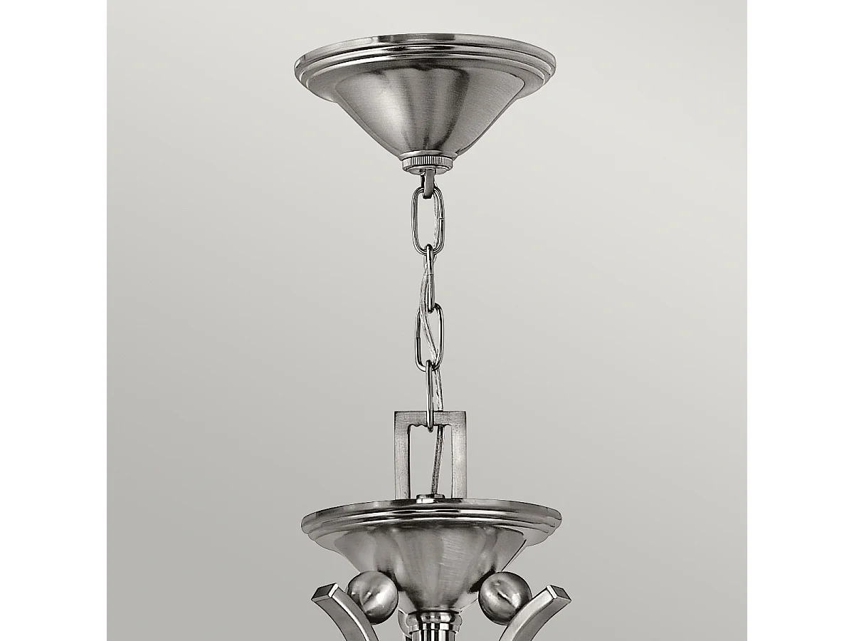 Elstead Bolla - Lampadario a 5 luci multibraccio finitura nichel spazzolato, attacco E27