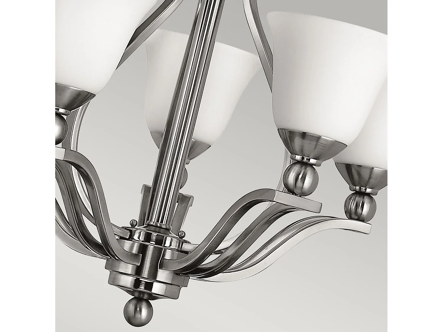 Elstead Bolla - Lampadario a 5 luci multibraccio finitura nichel spazzolato, attacco E27