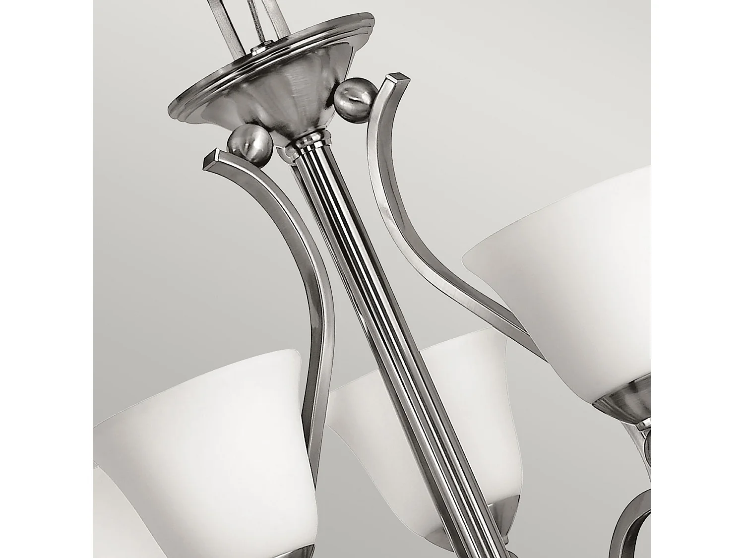 Elstead Bolla - Lampadario a 5 luci multibraccio finitura nichel spazzolato, attacco E27