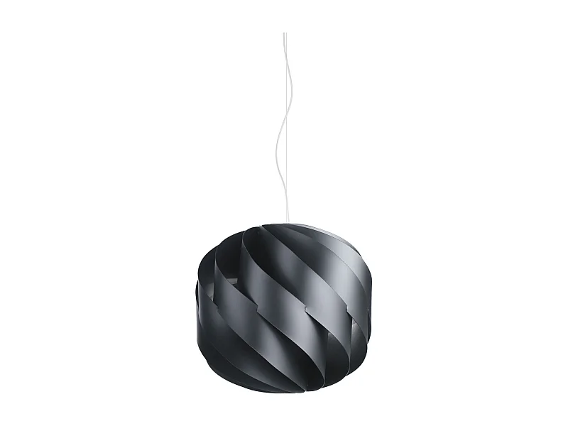 Lampadario Moderno Globe Polilux ® Nero E Metallo Cromo 2 Luci E27