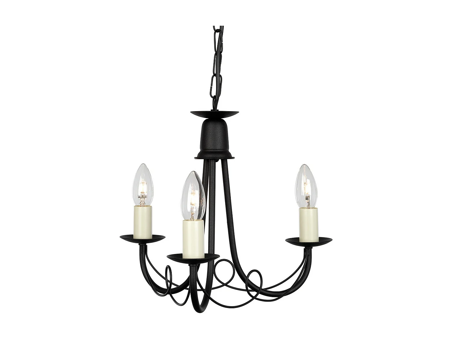 Elstead Minster - Kronleuchter 3 Hellschwarzes Finish, E14