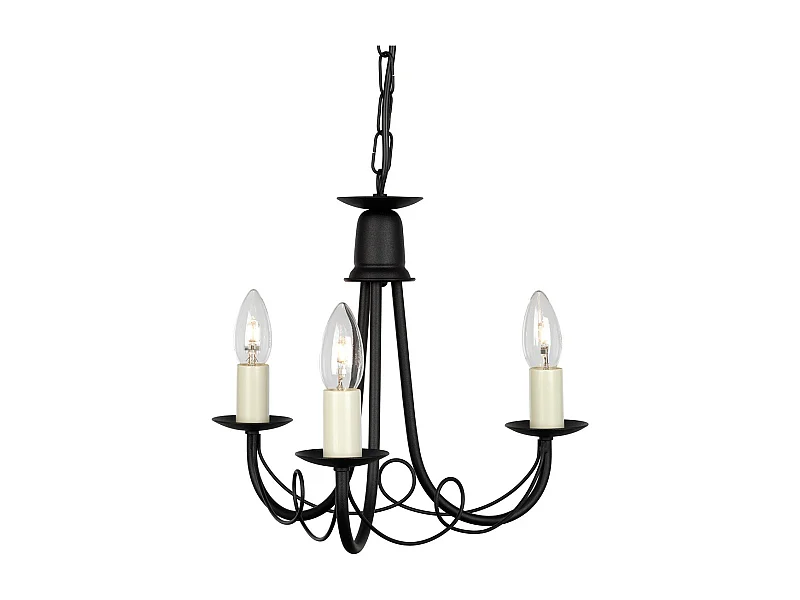Elstead Minster - Kronleuchter 3 Hellschwarzes Finish, E14