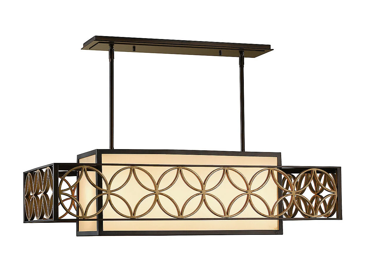 Elstead Remy 4 Light Ceiling Pendel Bar Guld, Brons, E27