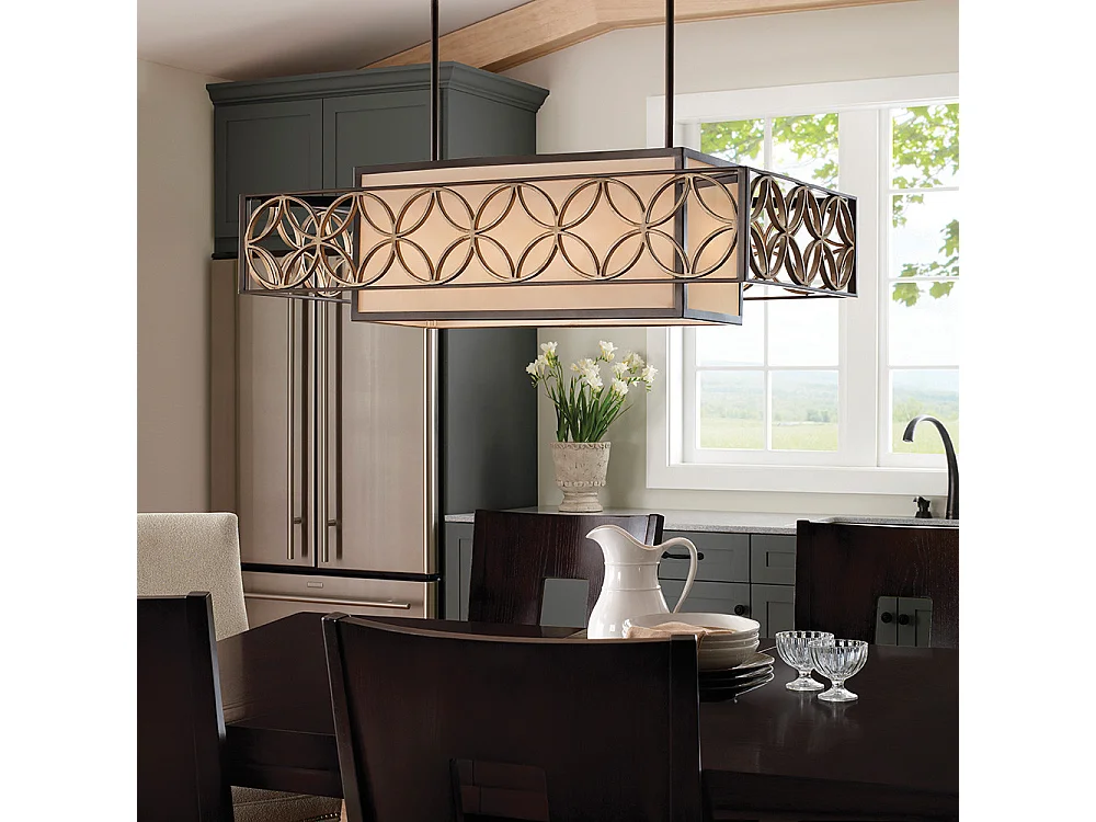 Elstead Remy Suspension à 4 ampoules au plafond Or, Bronze, E27