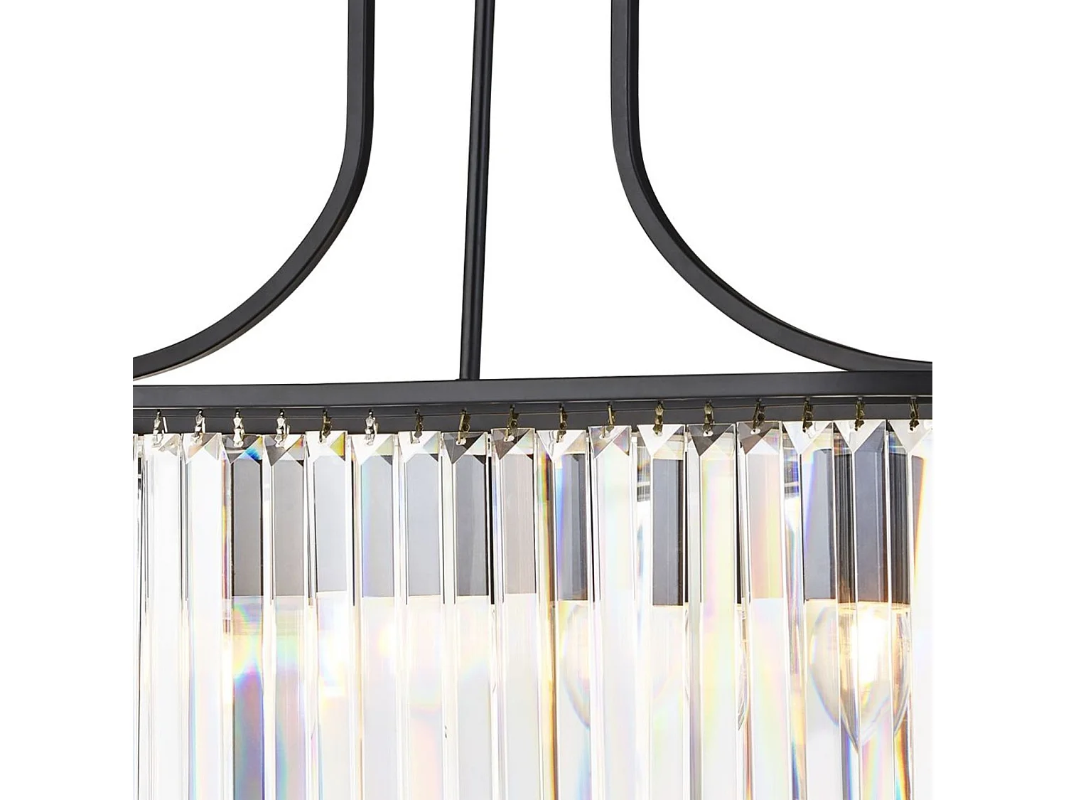 Searchlight Victoria 5 Light Bar Pendel Matt Svart, med glas, E27