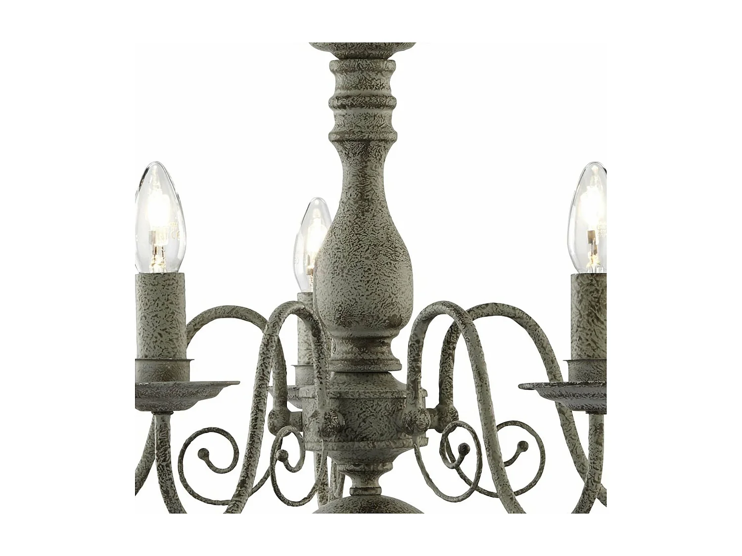 Searchlight Greythorne - Sospensione a soffitto a 5 luci multibraccio grigio, E14