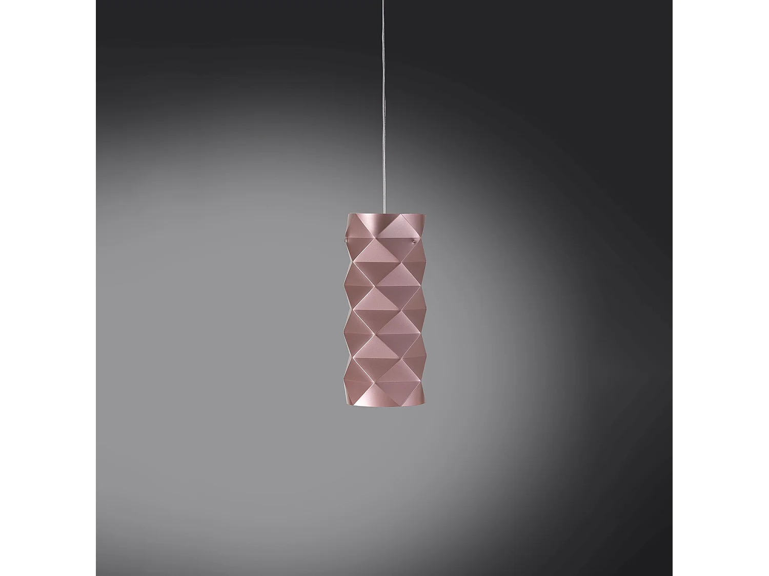 Sospensione Moderna Prisma Polilux ® Pink Metal E Metallo Cromo 1 Luce E27