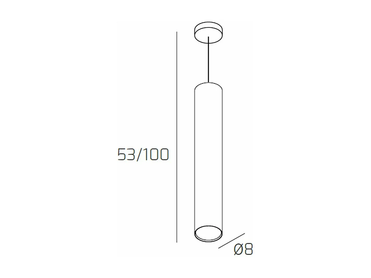 Shape Sospensione Tubo H.50 1 Luce Sabbia
