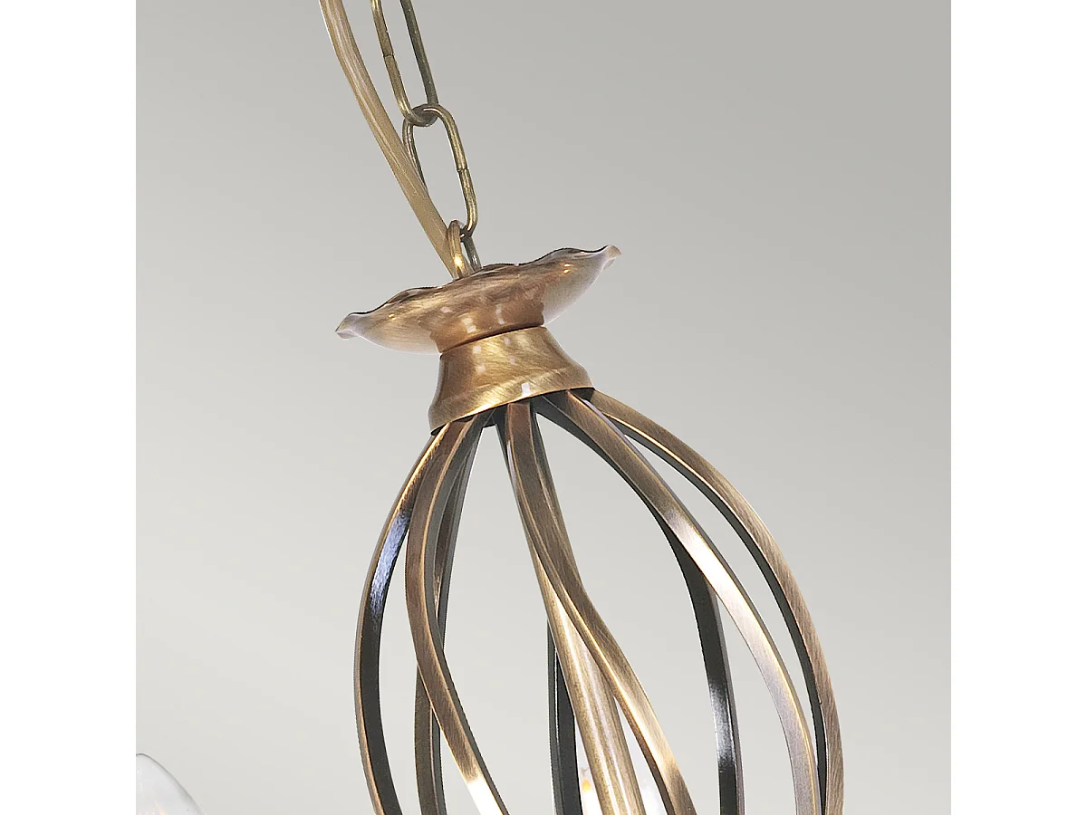 Elstead Artisan Lustre à 5 ampoules au fini laiton vieilli, E14