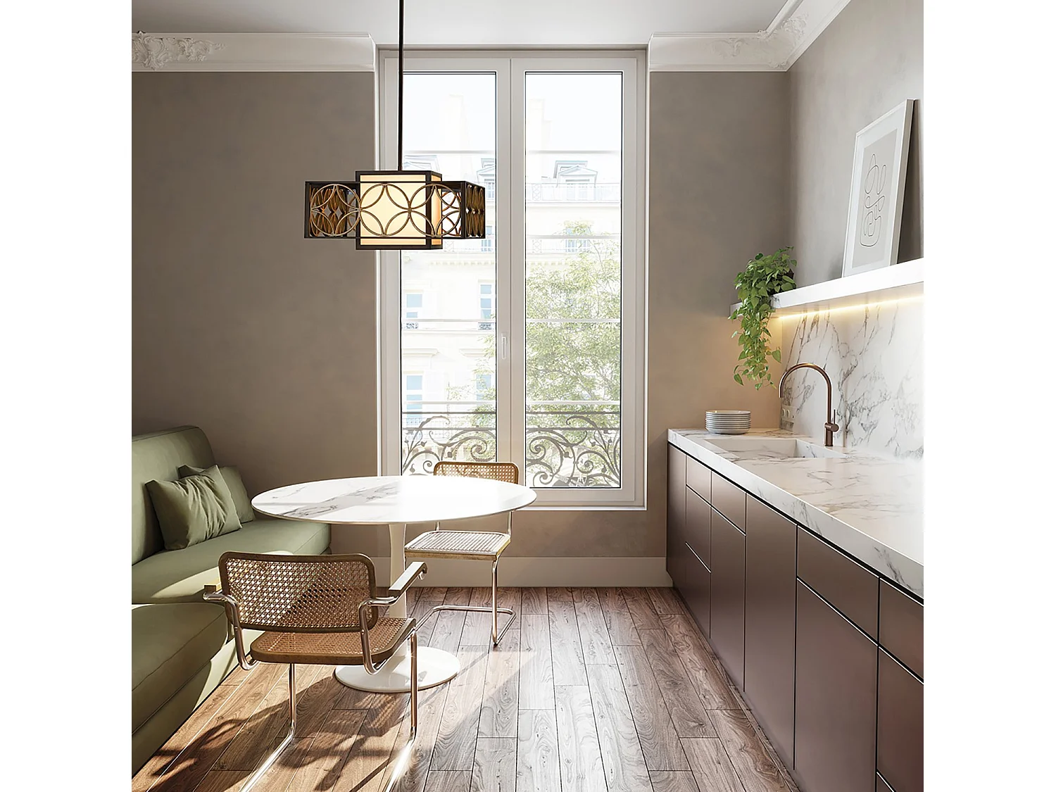 Elstead Remy - 1 Luce Soffitto Pendente Bar Oro, Bronzo, E27