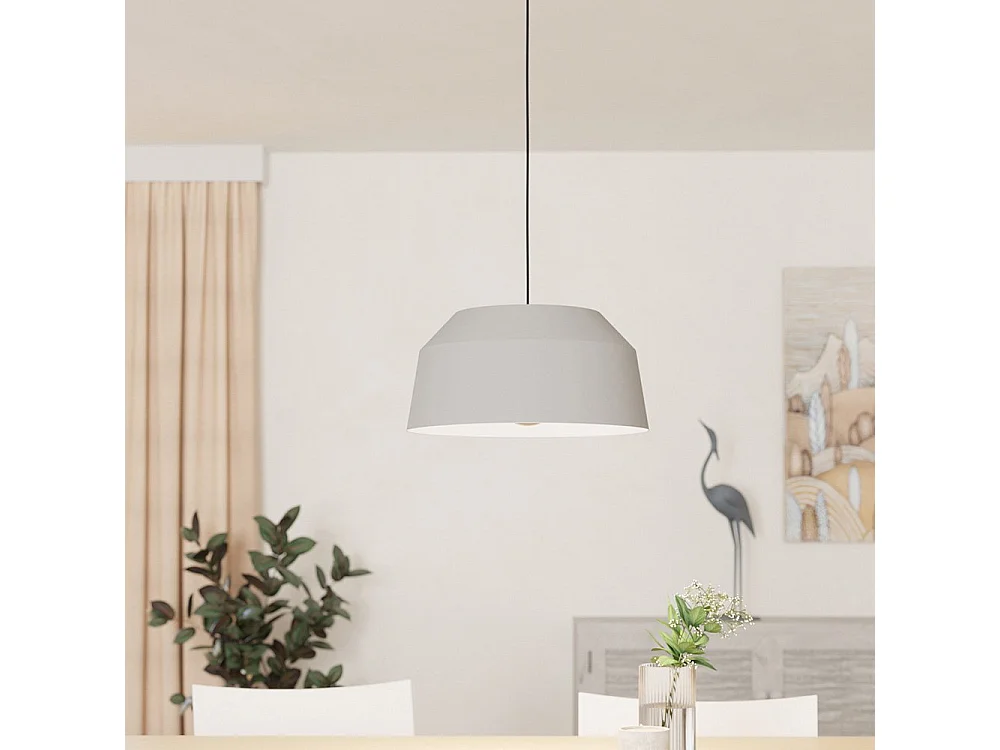 Lampadario Contemporaneo Contrisa 1 Luce Metallo Grigio
